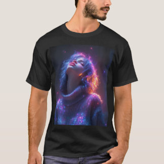 Camiseta : "Tee Gráfica Cósmica - Rua Fashion Futurística