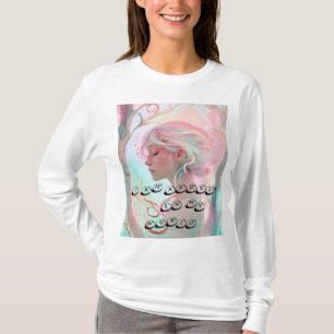 Camiseta Tee Gráfico de Anjo Elegante - Design T-Shir Celes