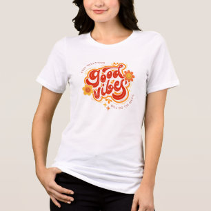 Camiseta Tee Gráfico de Boas Vibes na Mistura Tripla Suave
