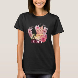 Camiseta Tee Gráfico de Cristóvão Floral para Mulheres, Pre