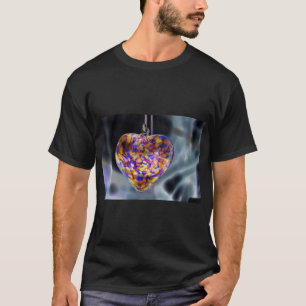 Camiseta Tee Gráfico de Edição de Imagem do Coração