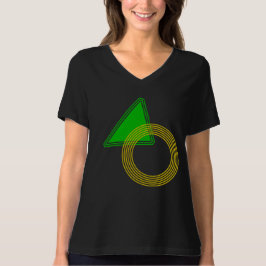 Camiseta Tee Gráfico de Formas com Sombra Geo-Impressão