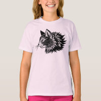 Tee Gráfico de Vetor de Felino Gato Gerado por AI