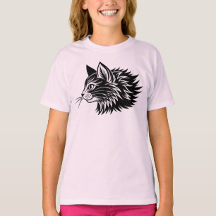 Camiseta Tee Gráfico de Vetor de Felino Gato Gerado por AI