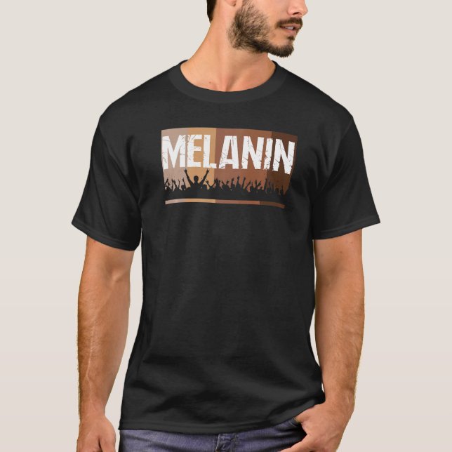 Camiseta Tee Melanin Black Pride Black History Mês Black (Frente)