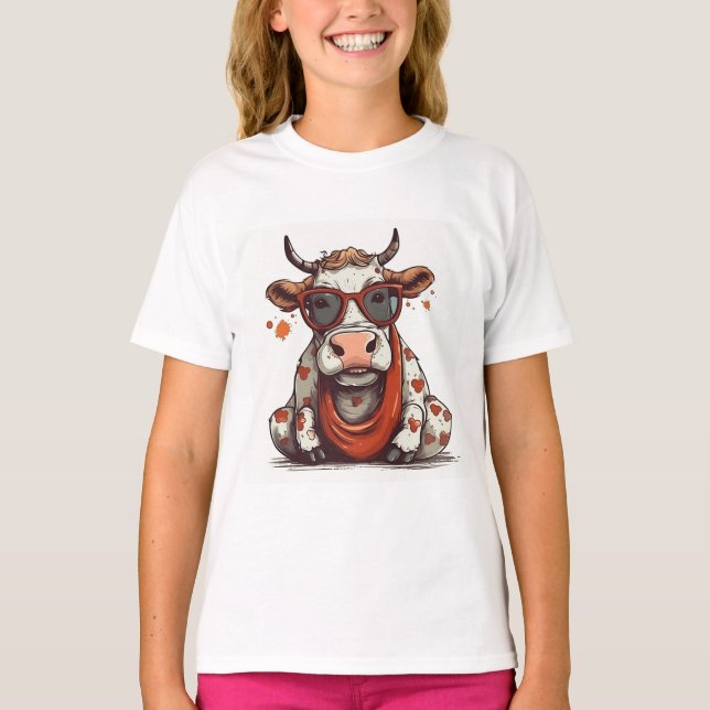 Camiseta 👕 "Tee Moo-Velous" - Impressão de Vaca - 👕 🐄 (Frente)