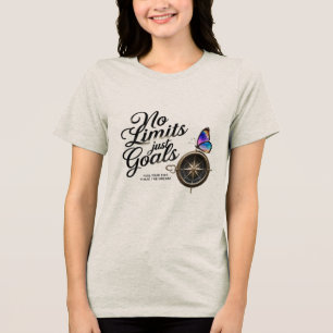 Camiseta Tee Motivacional Mulheres de Compass e Borboleta