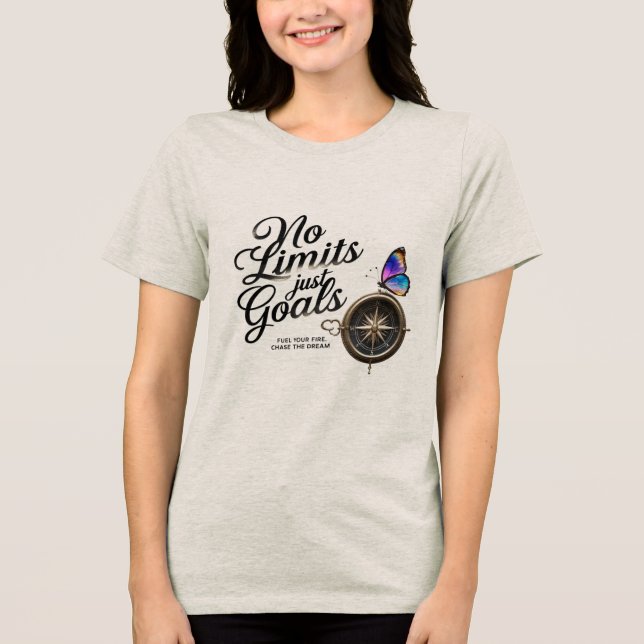 Camiseta Tee Motivacional Mulheres de Compass e Borboleta (Frente)