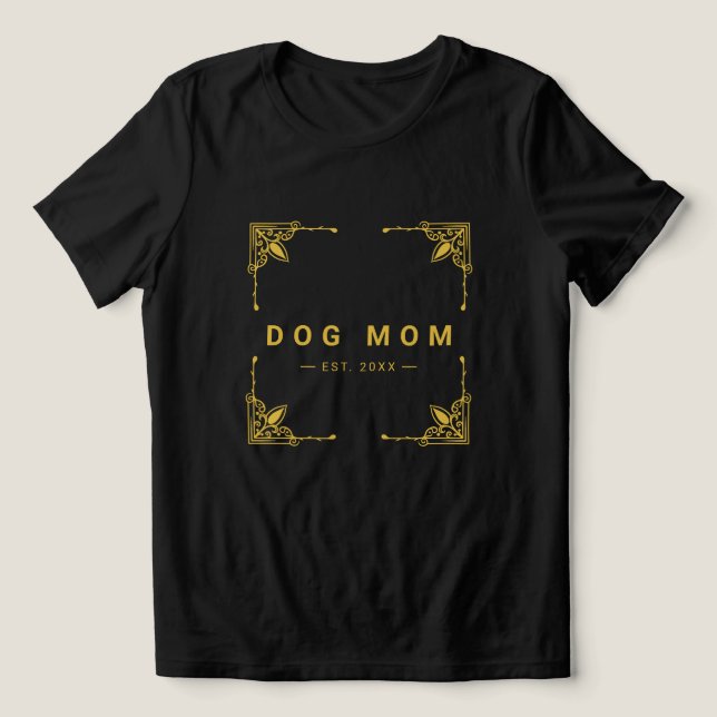 Camiseta Tee na moda Black Tri-Blend para Mães de cães orgu (Design frontal)