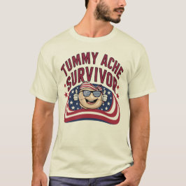 Camiseta Tee Pai Patriótico Engraçado - Sobrevivente Tummy