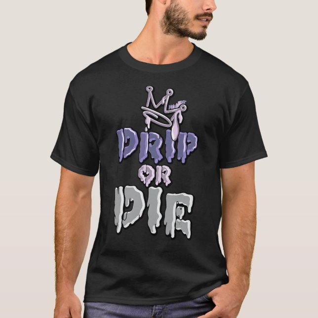 Camiseta Tee Para Corresponder A Jd 11 Drip Violeta Baixo P (Frente)