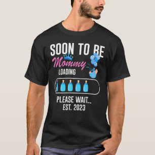 Camiseta Tee Promovido À Mamãe No Pês 2023 Em Breve Para Se