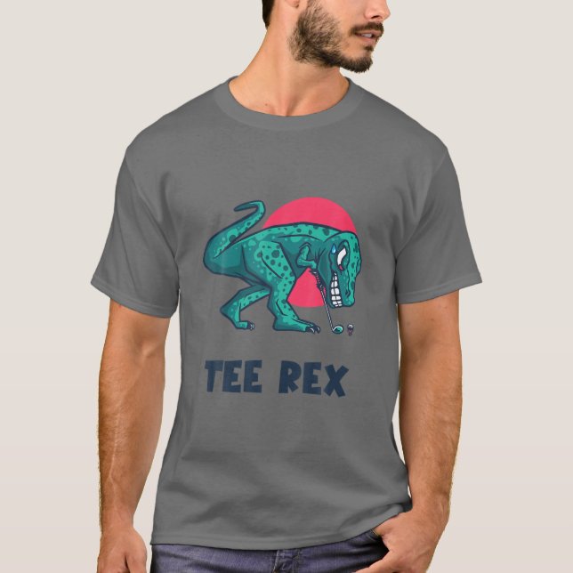Camiseta Tee Rex Jogando Golfe - Rex Golf Tee Di (Frente)