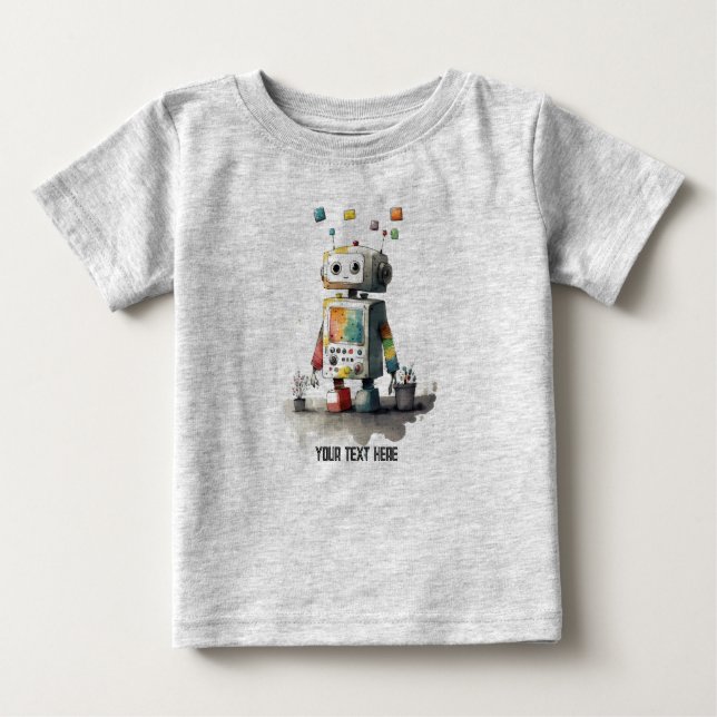 Camiseta Tee Robô Bebê Personalizado (Frente)