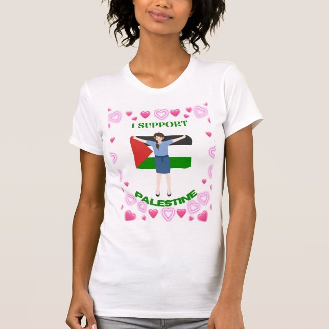 Camiseta tee-shirt-je-support-palestine (Frente)