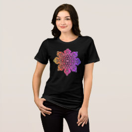 Camiseta Tee-Shirt - Medalhão preto Boho