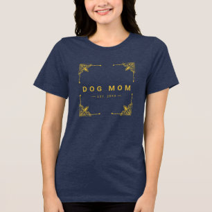 Camiseta Tee Tri-Blend do Marinho na moda para Mães de cães