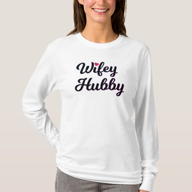 Camiseta Tee "Wifey & Hubby" (Frente)