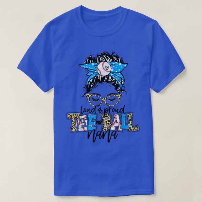 Camiseta TeeBall Mimi Leopard Loud & Proud Nana Grandma Tee (Frente do Design)