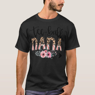 Camiseta Teeball Nana Mãe Leopard Bola Engraçada Mãe D Mãe