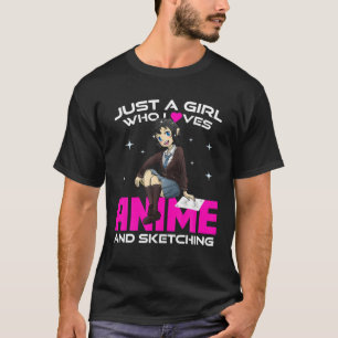 Camiseta Teen Girls Anime - Just A Girl Who Loves Anime And