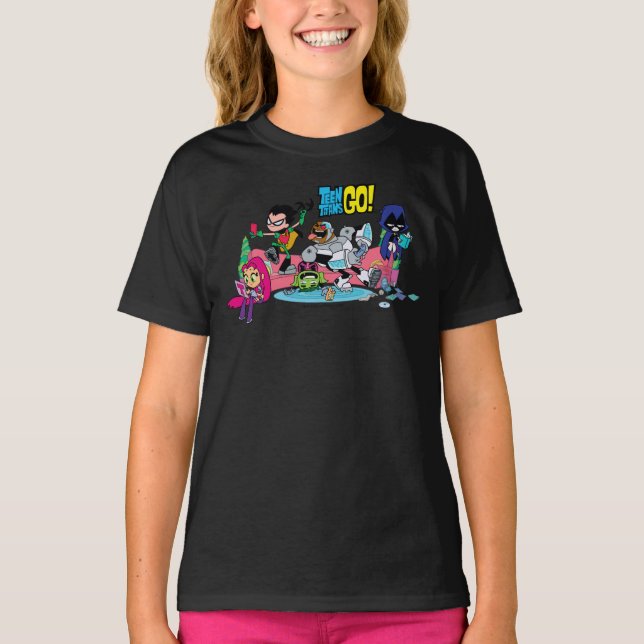 Camiseta Teen Titans Go! | Abordagens De Monstro Não Confir (Frente)