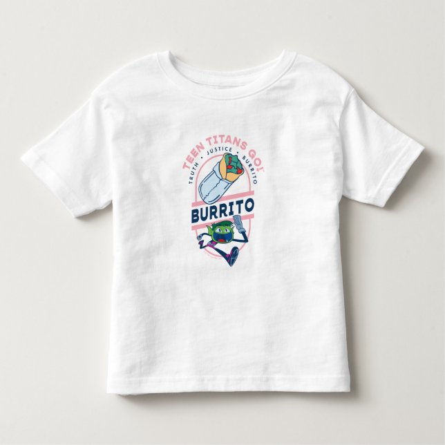 Camiseta Teen Titans Go! Beast Boy "Truth Justice Burrito" (Frente)