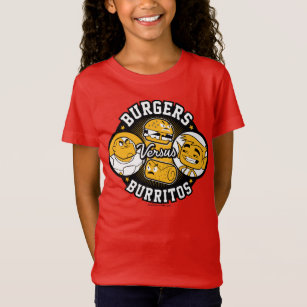 Camiseta Teen Titans Go!   Burgers Versus Burritos