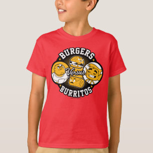 Camiseta Teen Titans Go!   Burgers Versus Burritos
