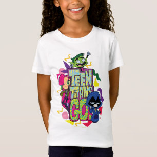 Camiseta Teen Titans Go!   "Girls Girls" Animal Print Logo