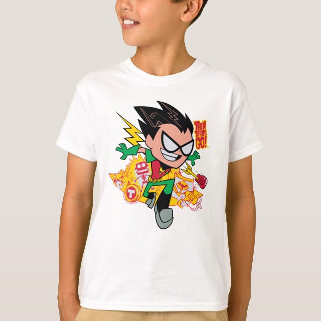 Camiseta Teen Titans Go! | Gráfico Arsenal de Robin (Frente)
