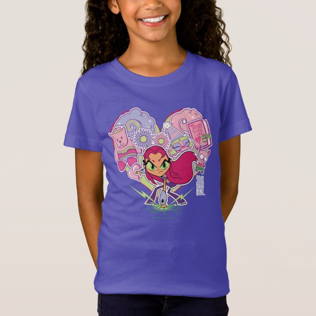 Camiseta Teen Titans Go! | Gráfico de Almofadas do Coração  (Frente)