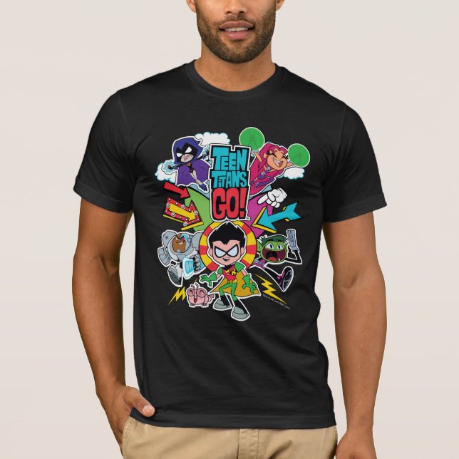 Camiseta Teen Titans Go! | Gráfico de Seta de Equipe (Frente)