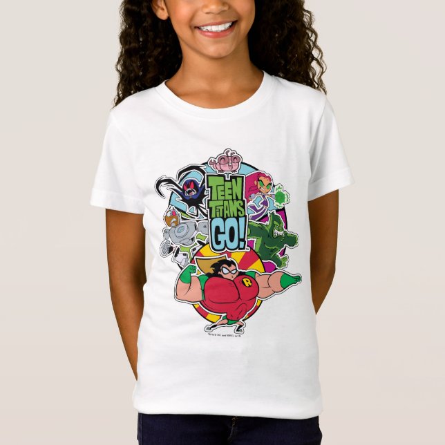 Camiseta Teen Titans Go! | Gráfico do grupo de equipes (Frente)
