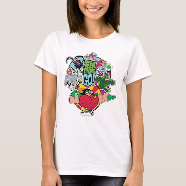 Camiseta Teen Titans Go! | Gráfico do grupo de equipes (Frente)