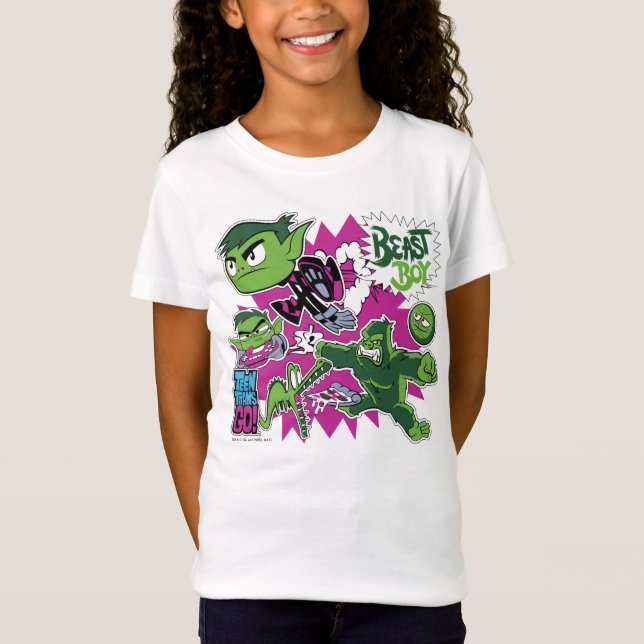 Camiseta Teen Titans Go! | Manchas de animais (Frente)
