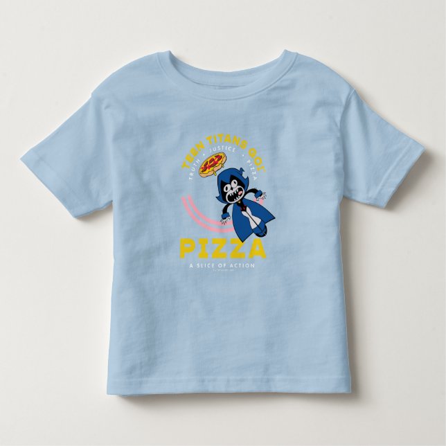 Camiseta Teen Titans Go! Raven "Truth Justice Pizza" (Frente)