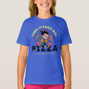 Camiseta Teen Titans Go! Robin "Truth Justice Pizza"