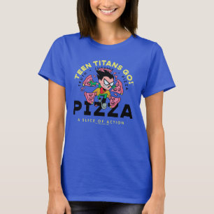 Camiseta Teen Titans Go! Robin "Truth Justice Pizza"