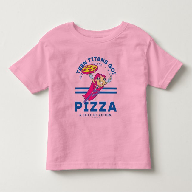 Camiseta Teen Titans Go! Starfire "Truth Justice Pizza" (Frente)