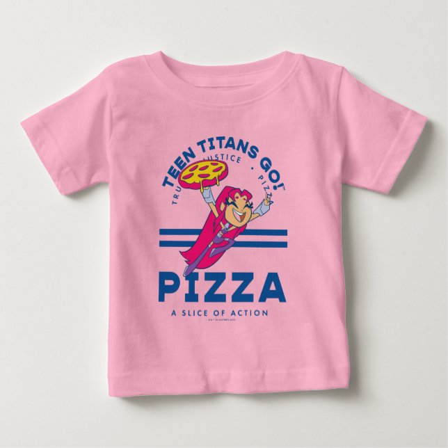 Camiseta Teen Titans Go! Starfire "Truth Justice Pizza" (Frente)