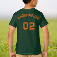 Teen Toddler Boy Girl Name Jersey Número Verde