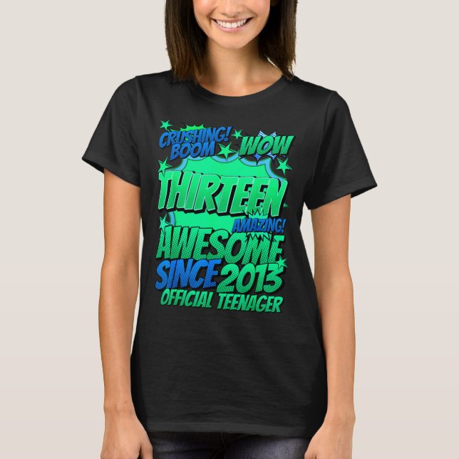 Camiseta Teenager 13 Year Old For Boys 13 Year Old Boy  (Frente)