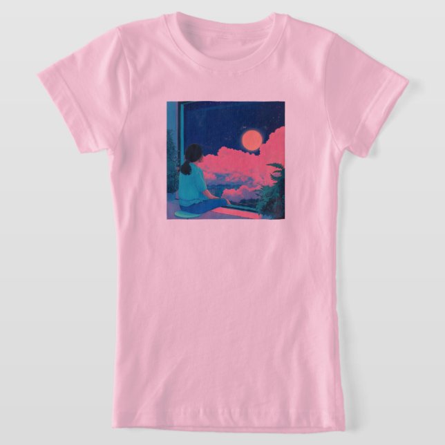 Camiseta teenager sitting on the window lofi style (Postura )