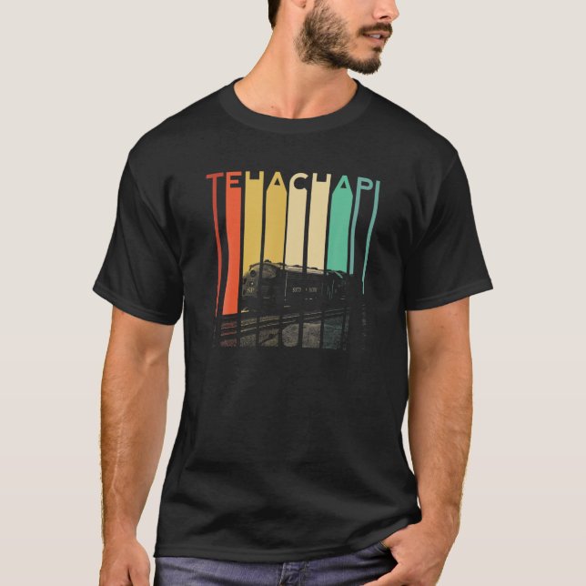 Camiseta Tehachapi California Mountain Retro Railroad (Frente)