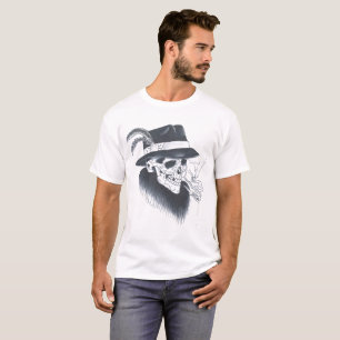 Camiseta Teia branca do crânio