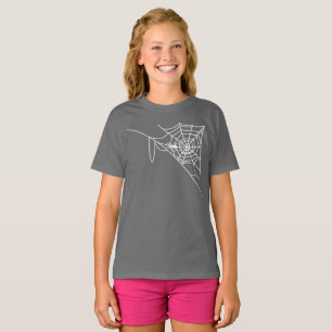 Camiseta teia branca e aranha, truque ou travessura, hallow