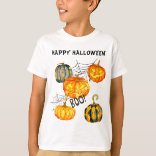 Camiseta Teia de Aranha de Abóbora de Halloween