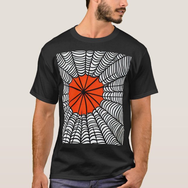 Camiseta Teia de Aranha de Halloween (Frente)