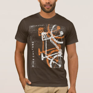 Camiseta teia de bicicleta legal marrom